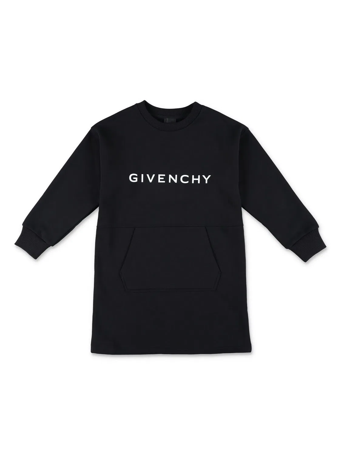 Платье из флисового трикотажа с логотипом Givenchy, черный