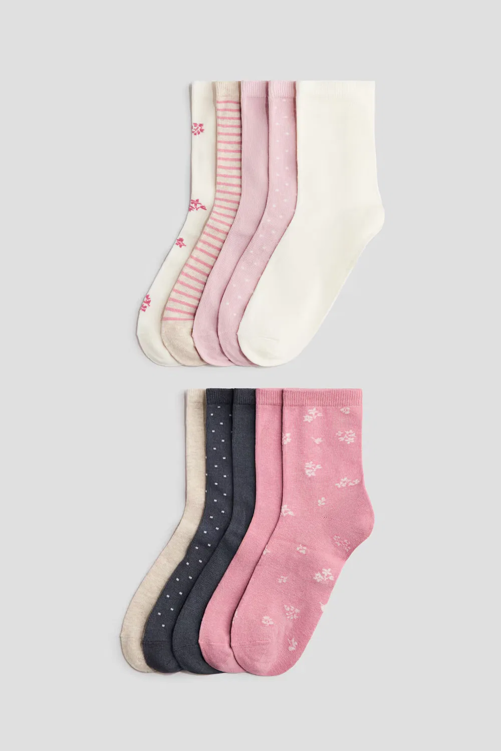 10 пар носков H&M, Mattrosa/Polka Dots