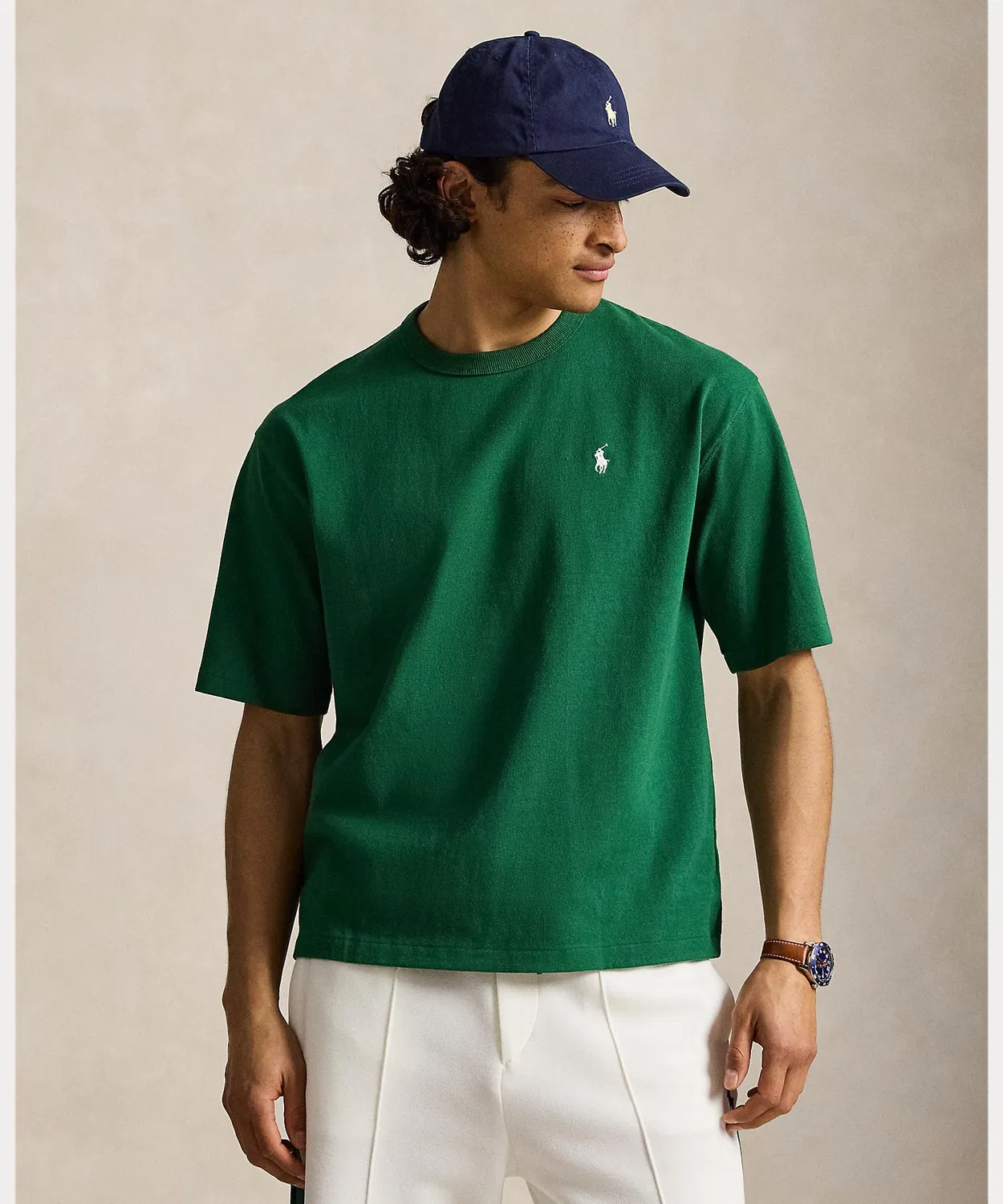 Мужская футболка с принтом Relaxed Fit Jersey Polo Ralph Lauren, Green