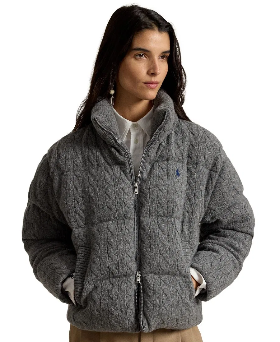 Пуховик с воротником-стойкой, без рукавов Polo Ralph Lauren, Flannel Grey Heather