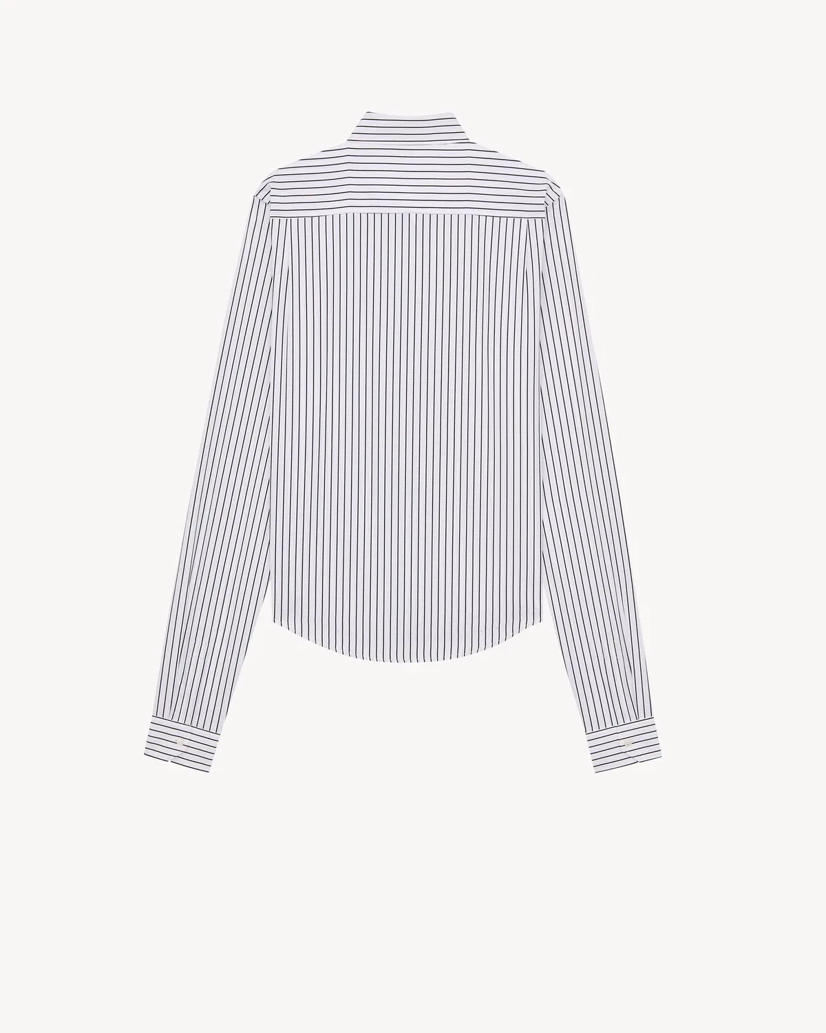 Рубашка из полосатого хлопкового поплина SAINT LAURENT, черный — фото 3