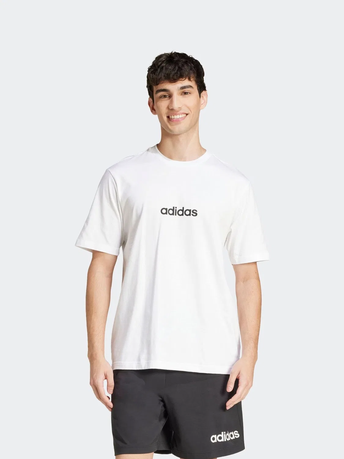 Футболка повседневная Essentials Linear adidas, белый