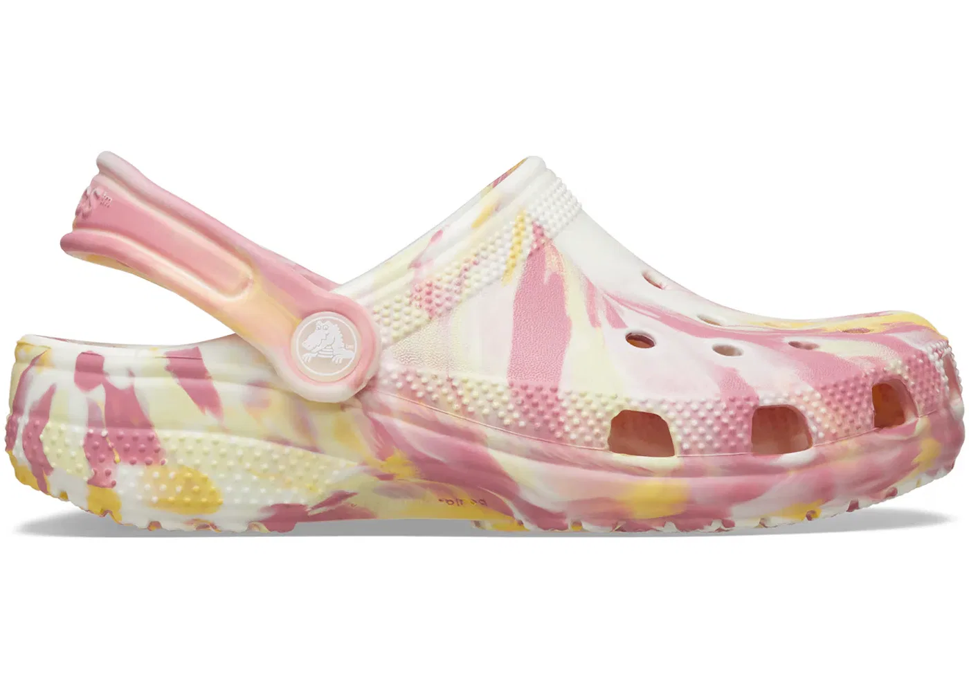Детские сабо на Halloween с принтом Крокс Классик Глоу-ин-зе-Дарк Мраморный Клог Crocs, Daylily Multi