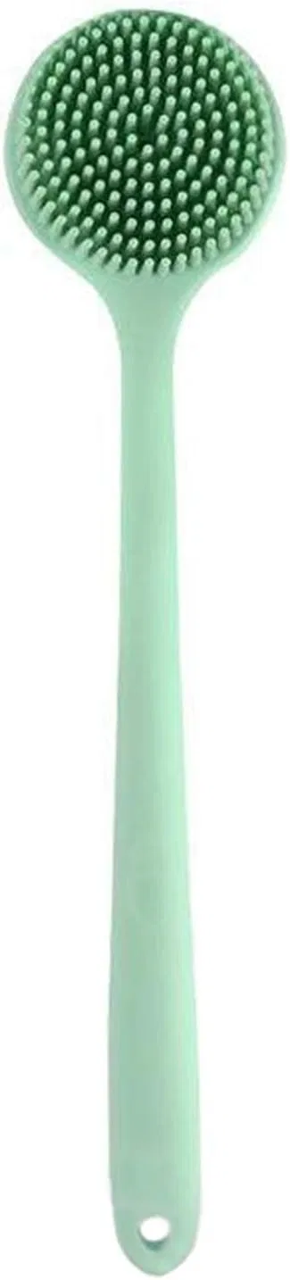 Щетка для тела двусторонняя, силиконовая, HMTE, 38x8 см, Green