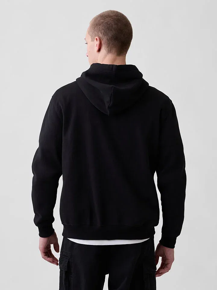 Женская свободная дуттая куртка с капюшоном GAP, Schwarz — фото 2