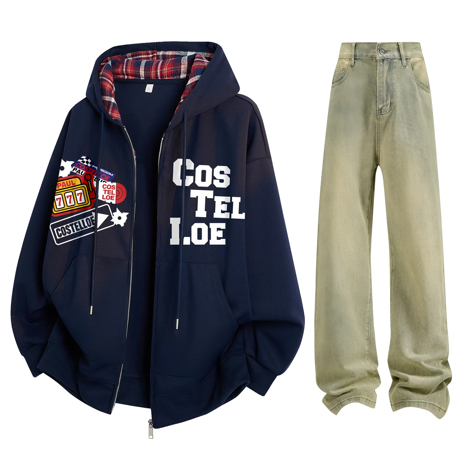 Детский комплект свитшот и джинсы Navy Blue Sweatshirt+Yellow Mud Jeans Paul Costelloe