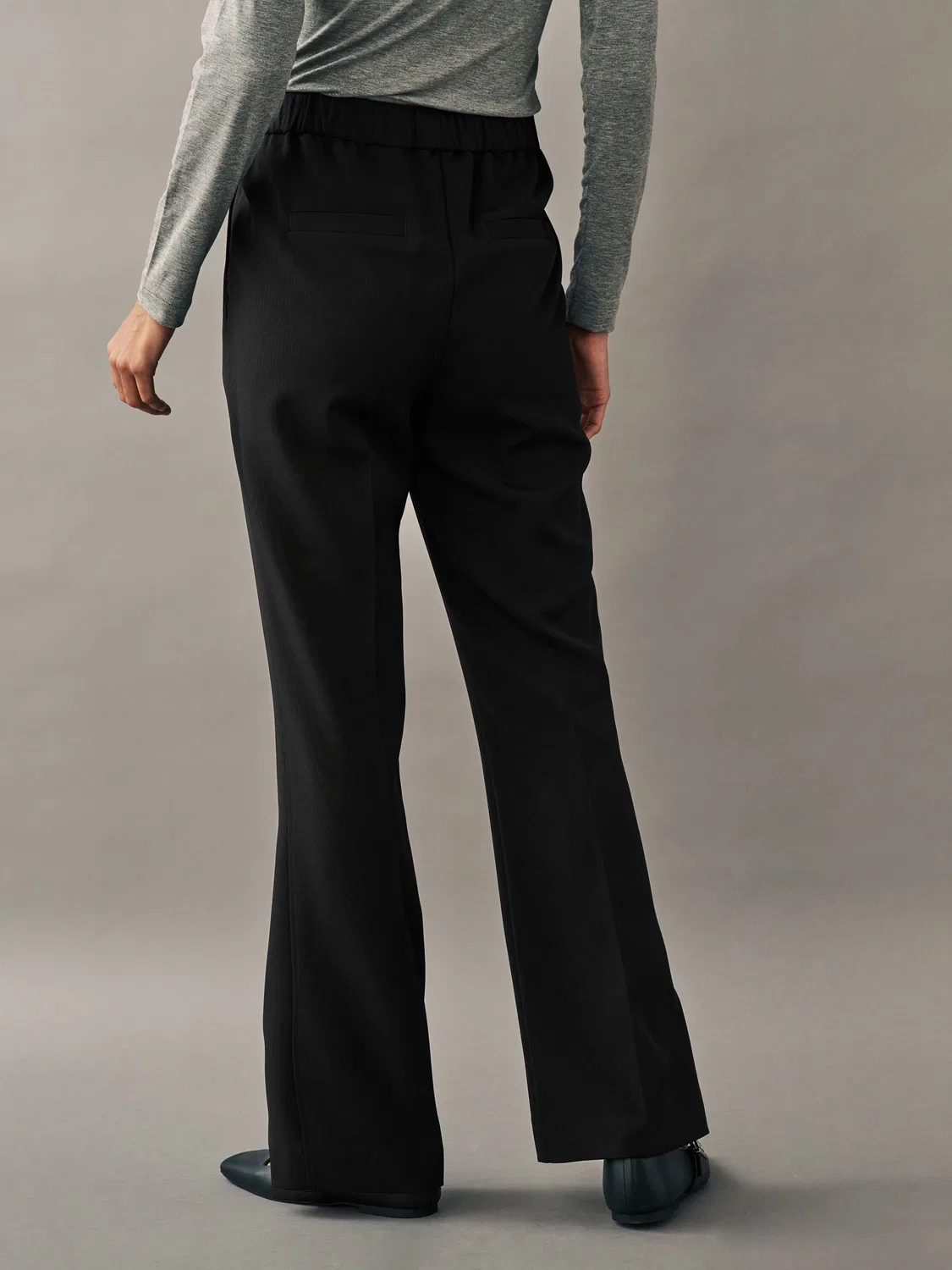 Брюки зауженные к низу, модель Bootcut Next, черный — фото 3