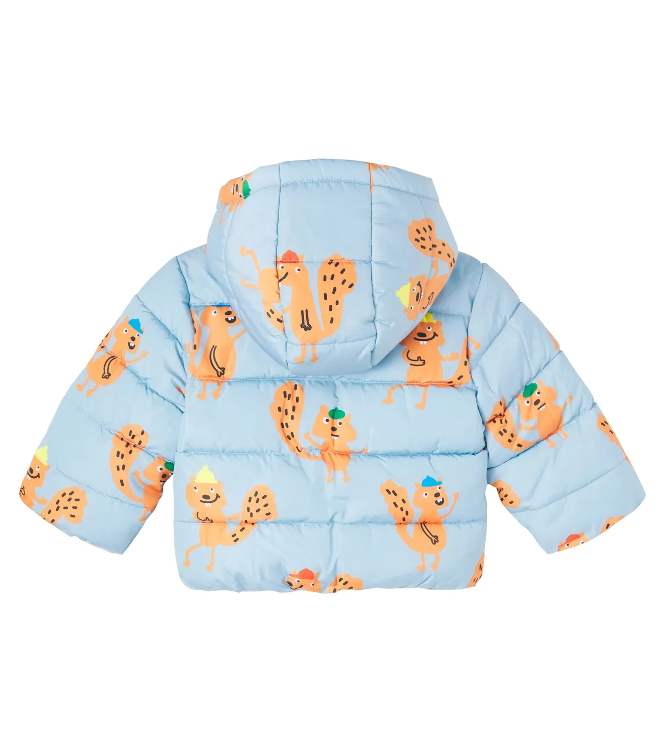 Детская куртка-пуховик с принтом Stella Mccartney Kids, синий — фото 2