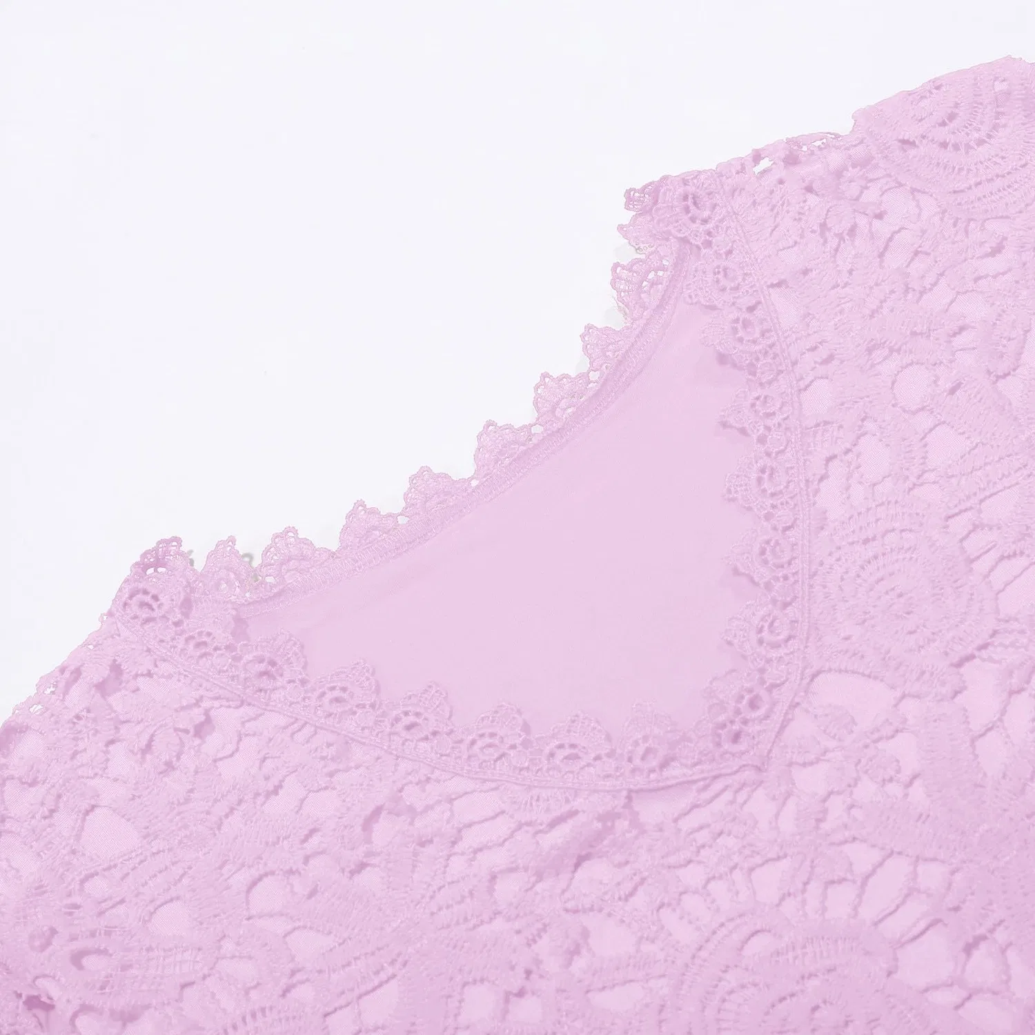 Женская блузка с жаккардом и V-образным вырезом Powder, Pink — фото 4