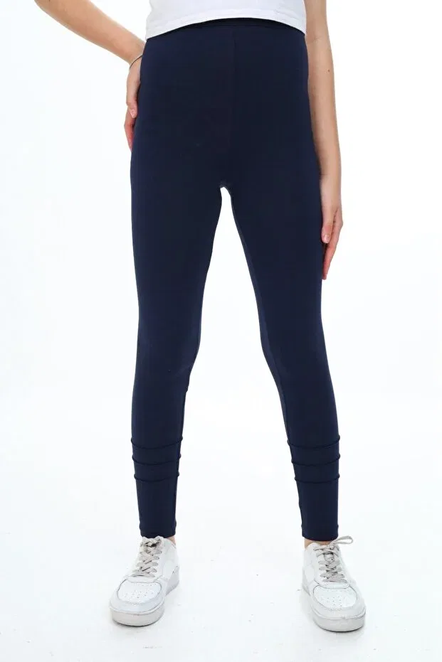 Детские леггинсы для девочек однотонные Toontoy, Navy Blue — фото 3