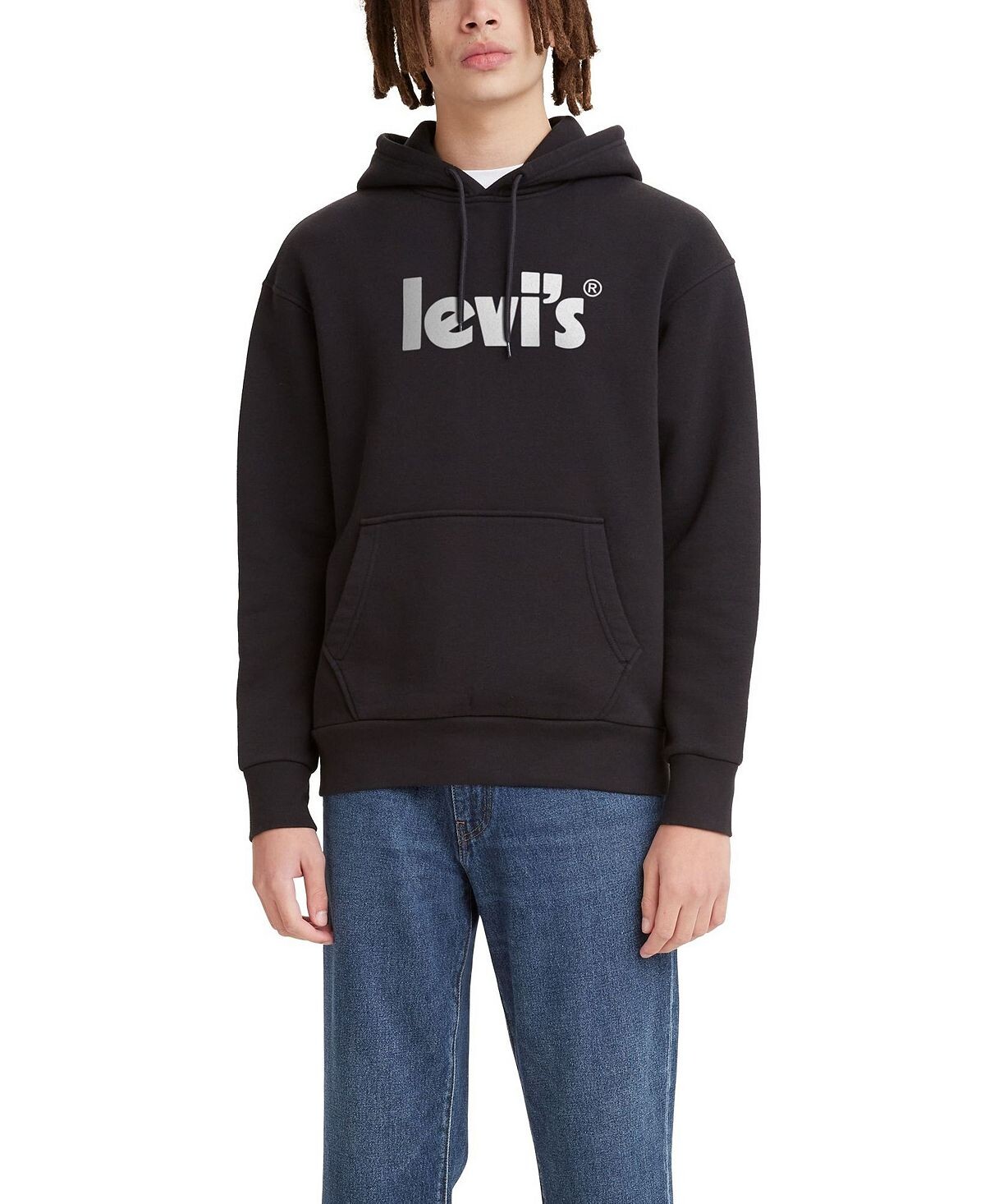 

Мужская толстовка с капюшоном и логотипом с изображением плаката и логотипа Levi's, Черный, Мужская толстовка с капюшоном и логотипом с изображением плаката и логотипа Levi's