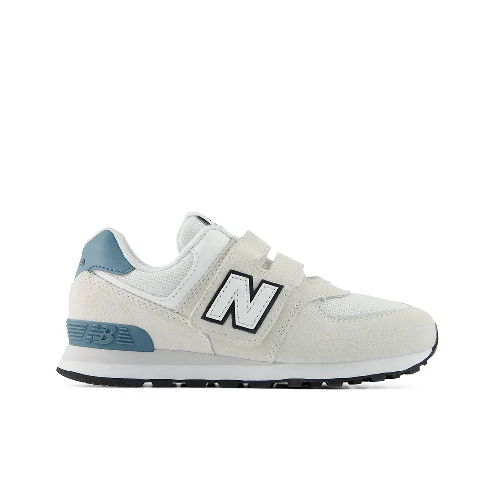 Детские кроссовки на липучке 574 Hook & Loop PS New balance, White