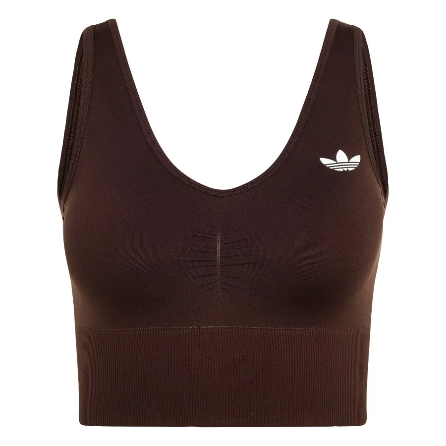 Спортивный бюстгальтер-бралетт ADIDAS ORIGINALS 'Essentials' шоколадного цвета