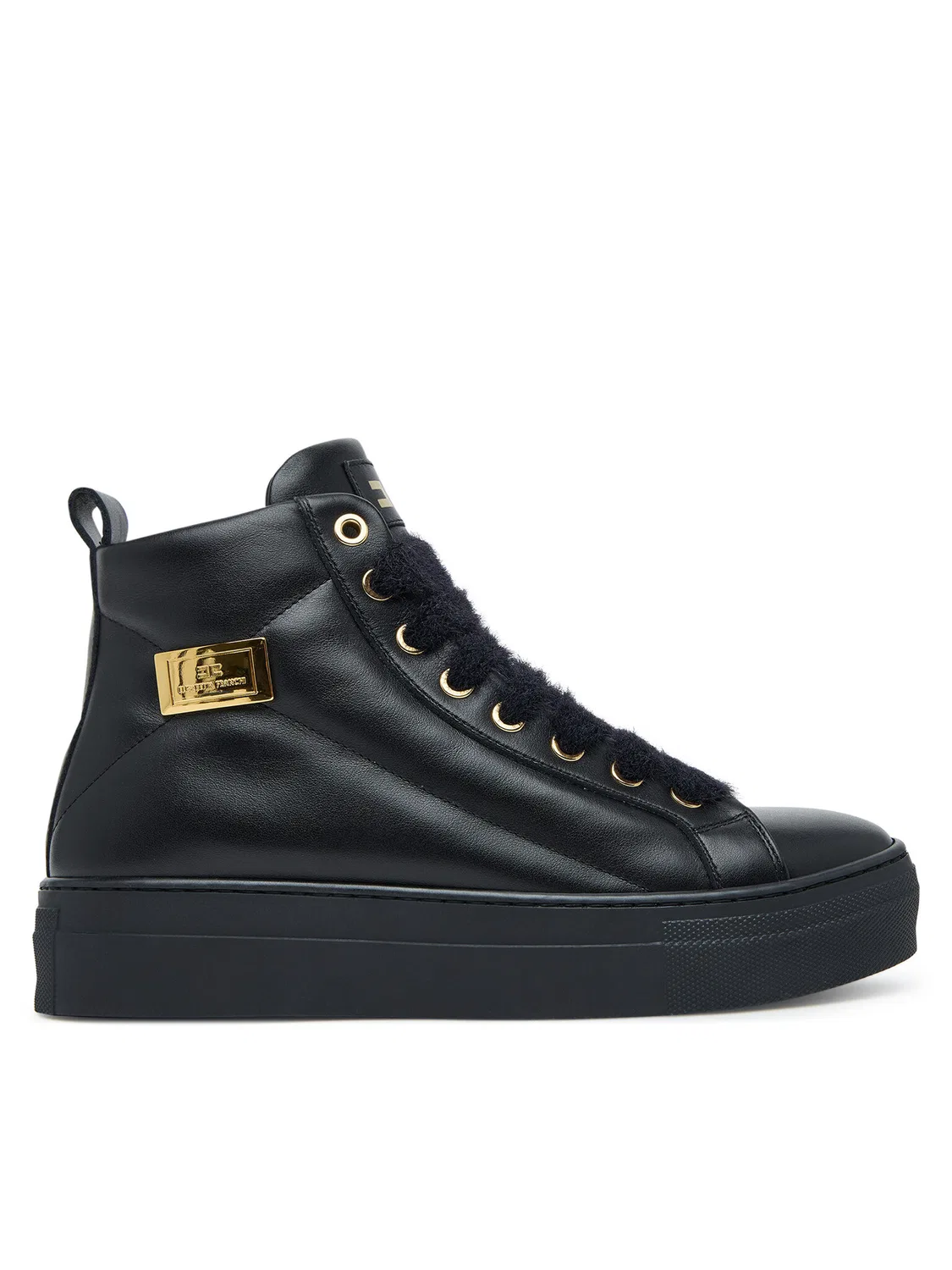 Ботильоны для девочки High Top Lace Up Elisabetta Franchi, черный