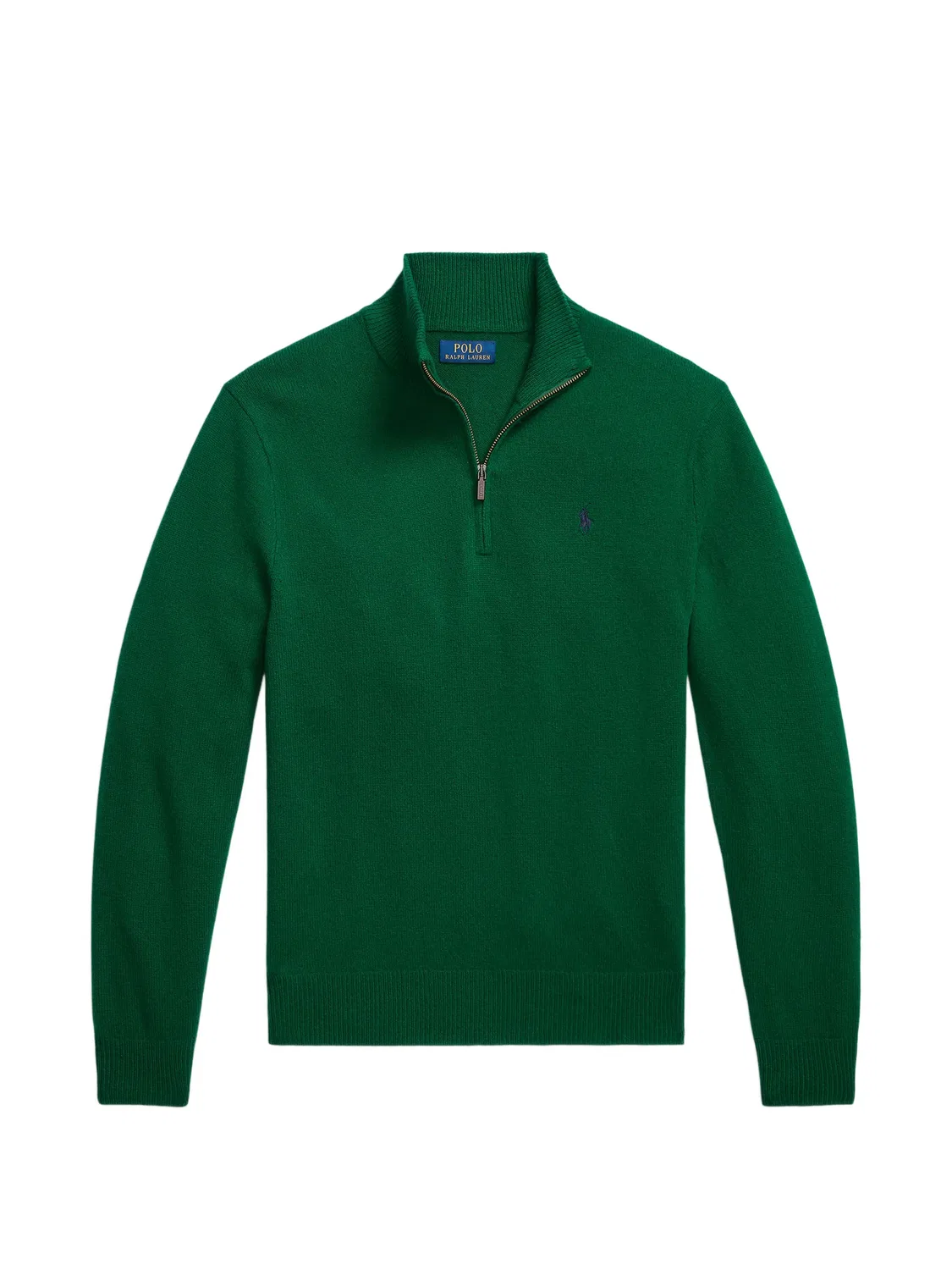 Водолазка на полумолнии, шерстяная, зеленая Polo Ralph Lauren, зеленый