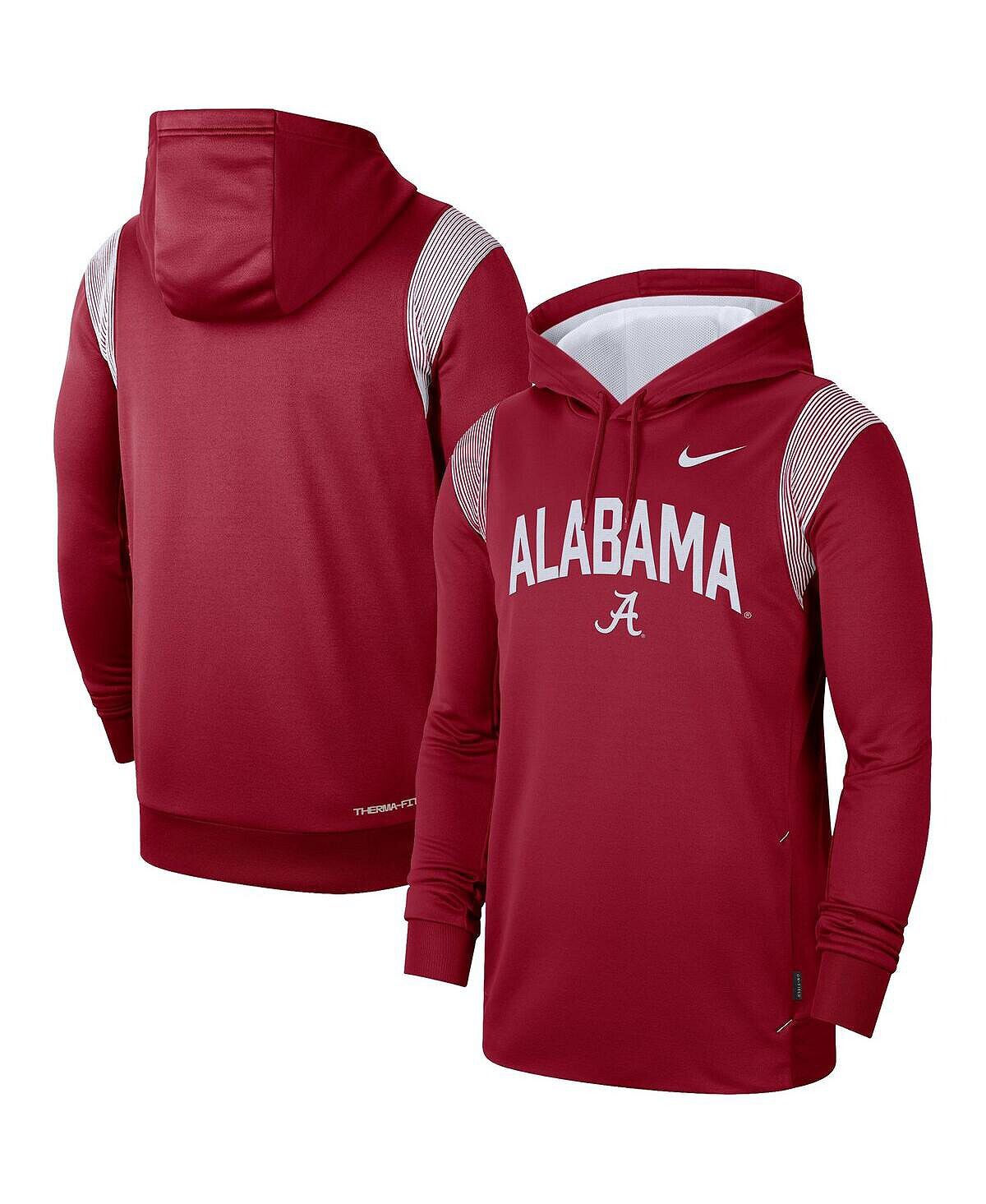 

Мужская толстовка с капюшоном crimson alabama crimson tide 2022 game day sideline performance Nike