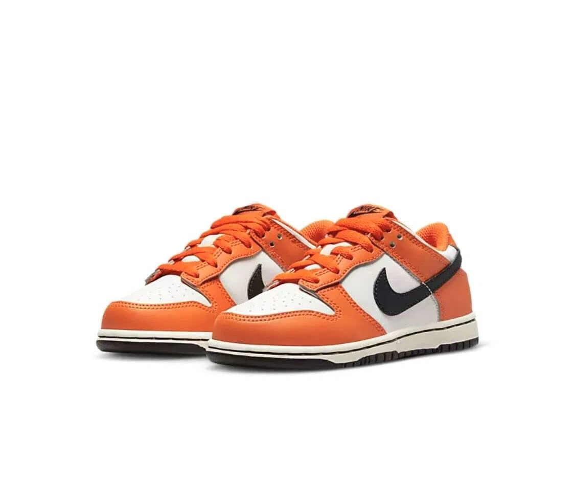 Детские кроссовки для мальчиков Dunk NIKE, Phantom Black Safety Orange — фото 3