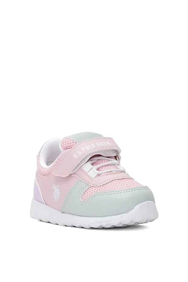 Детские кроссовки для девочек с липучкой U.S. Polo Assn., Pink — фото 2