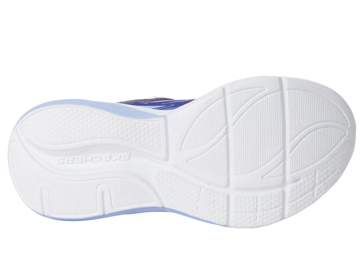 Детские кроссовки для девочек с подсветкой Skechers, Navy Multicolor — фото 3