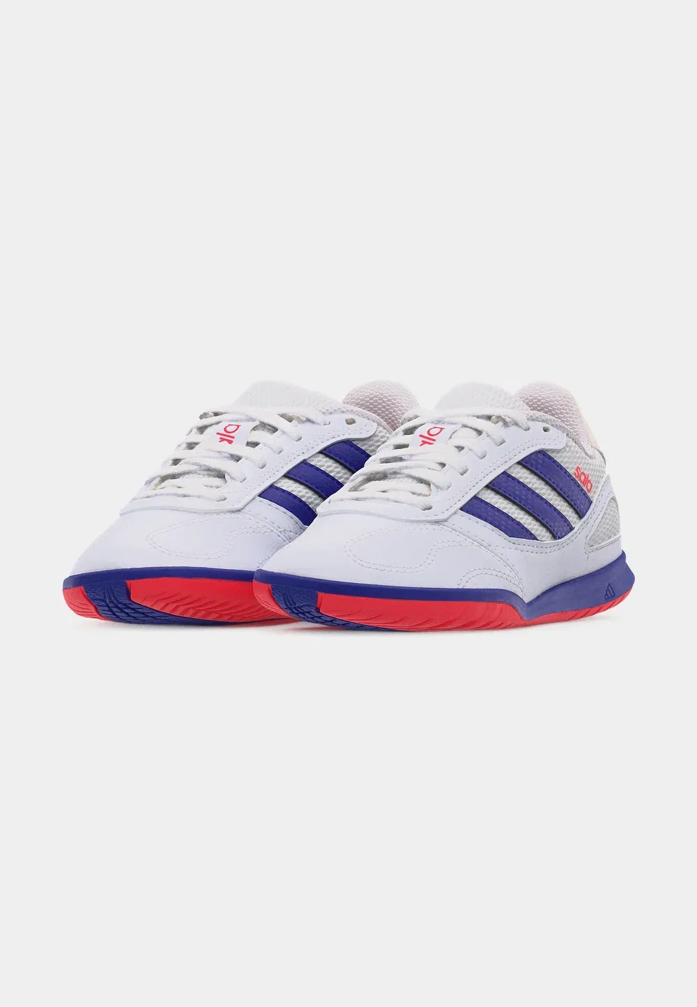 Детские футбольные бутсы Super Sala Competition III для игры в помещении (унисекс) Adidas Performance, Footwea White/Pure Purple/Solar Turbo — фото 3