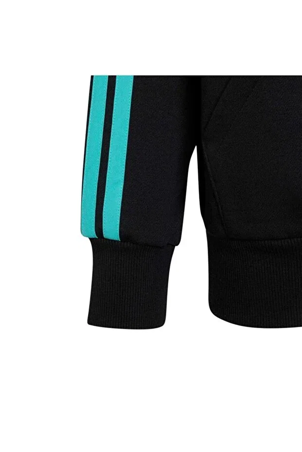 Детское худи для девочек джинсовое Adidas, Black — фото 3