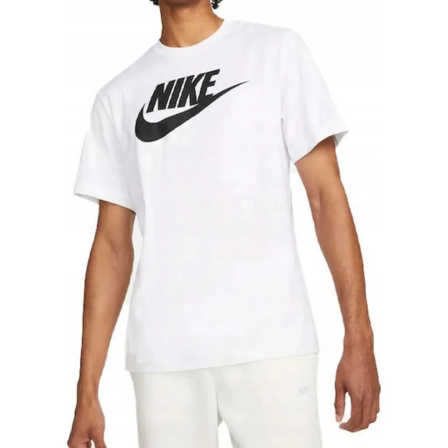 Футболка спортивная с хлопком Nike Sportswear Swoosh, Белый — фото 3