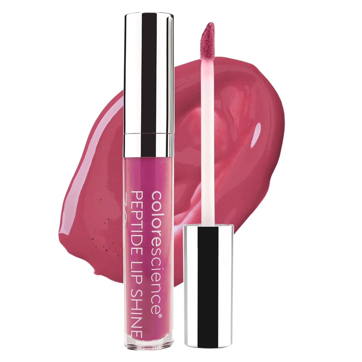 Colorescience Peptide Lip Shine SPF 30, клинически доказанная пептидная формула для увеличения объема, увлажнения, кондиционирования, питания и защиты от свободных радикалов, наращиваемый цвет без красителей, Guava