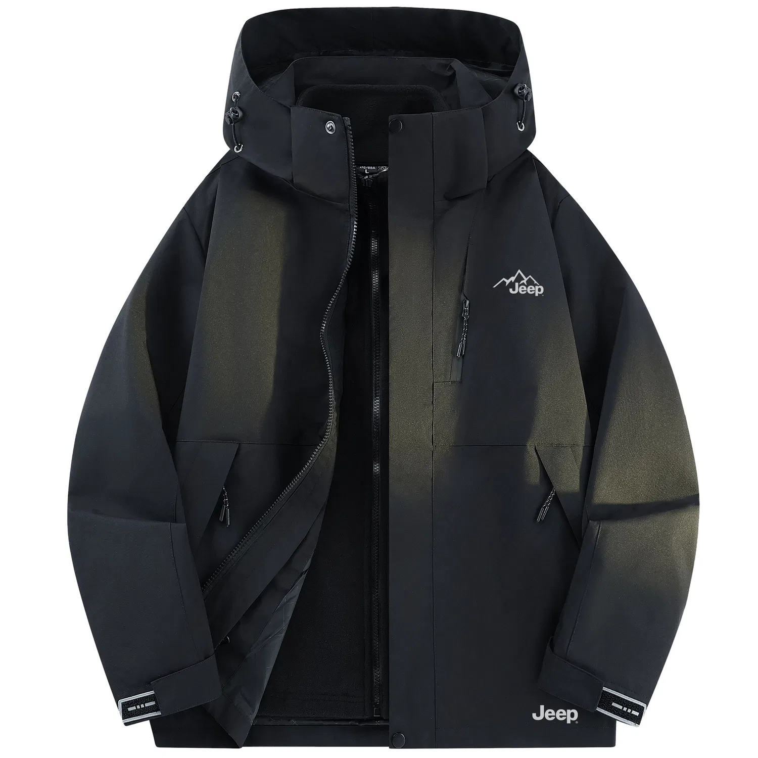 Детская куртка с капюшоном, съемная, свободного кроя, модель Regular Edition, Jeep, Warm White — фото 3
