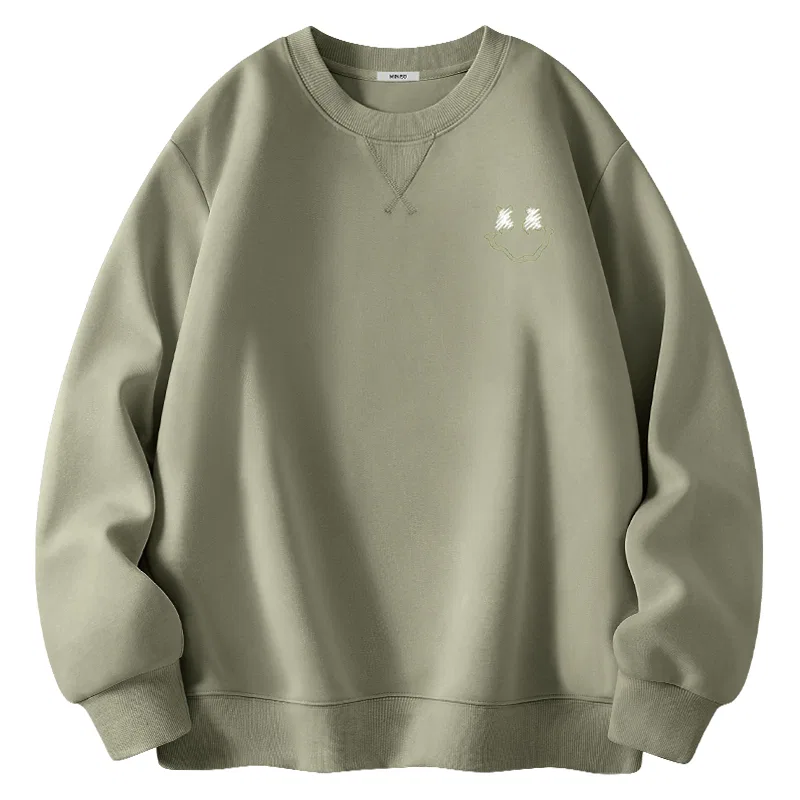 Детский свитшот хлопковый MINISO, Gray Pea Green