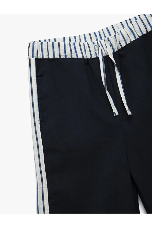 Детские широкие брюки для девочек с принтом Koton, Navy Blue — фото 3