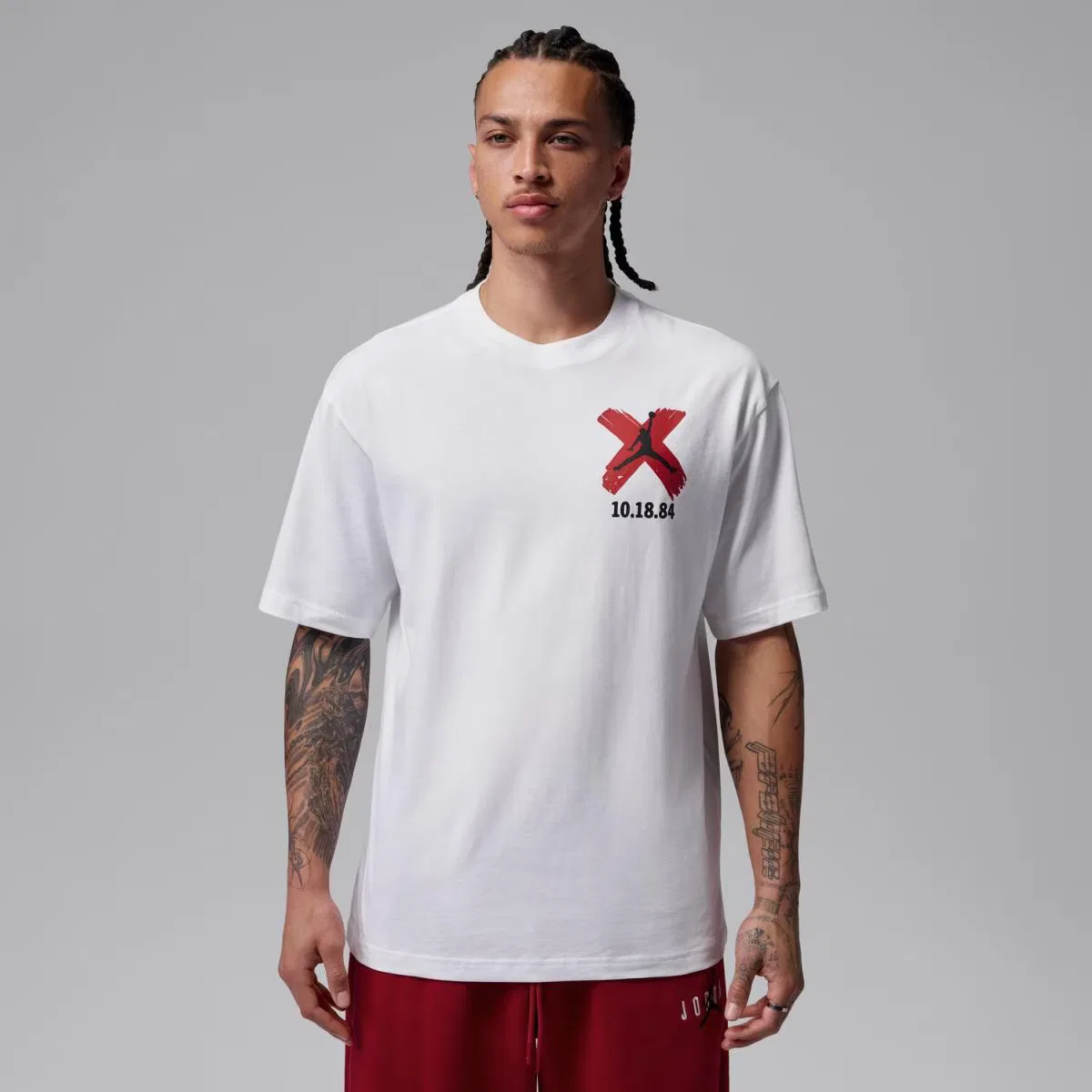 Футболки, Camisetas BRK Banned GFX SS Crew, Jordan, белый