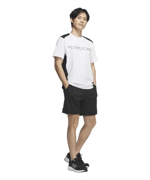 Мужская футболка с длинным рукавомиз двойного трикотажа Adidas ADPTN Horizontal Stripes, Зеленый — фото 4