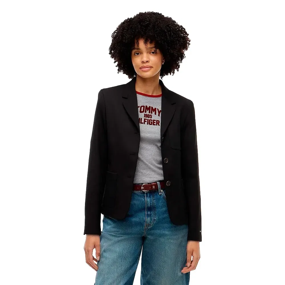 Женский блейзер с лацканами Tommy hilfiger, Black