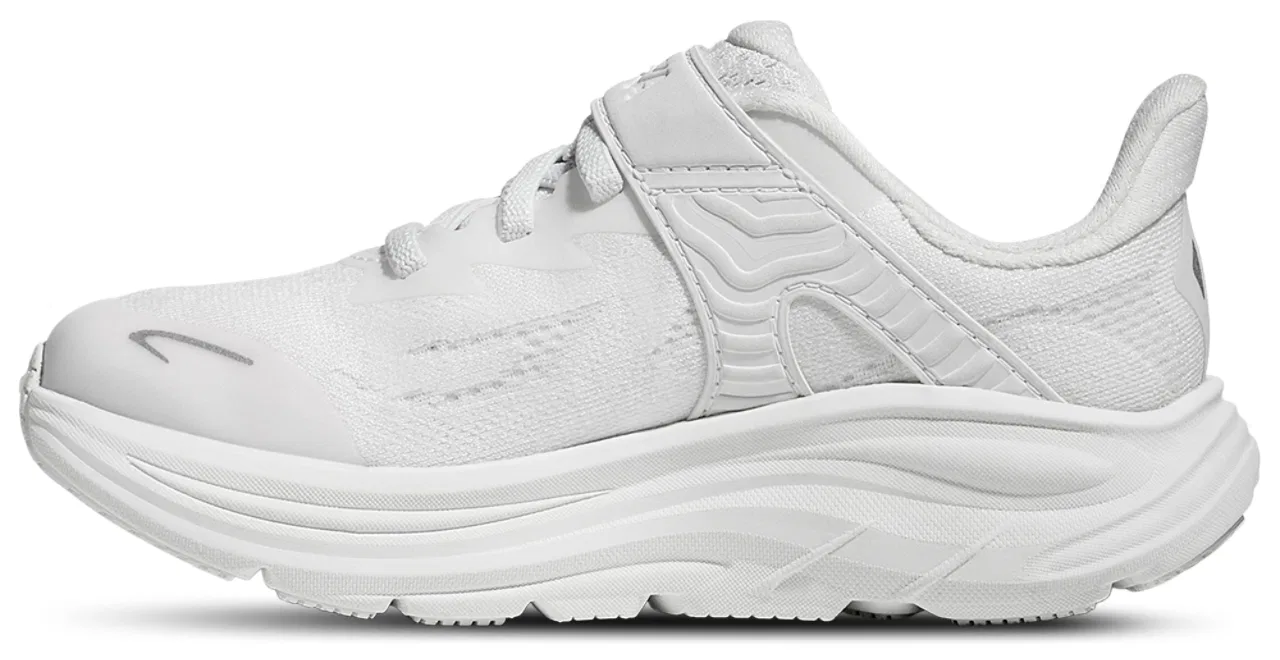 Детские кроссовки для мальчиков с дышащим верхом Clifton 10 HOKA, White White — фото 2
