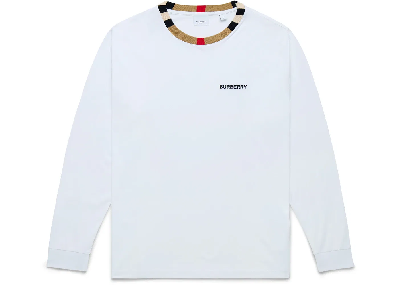 Мужская футболка с длинным рукавом с логотипом Burberry, White