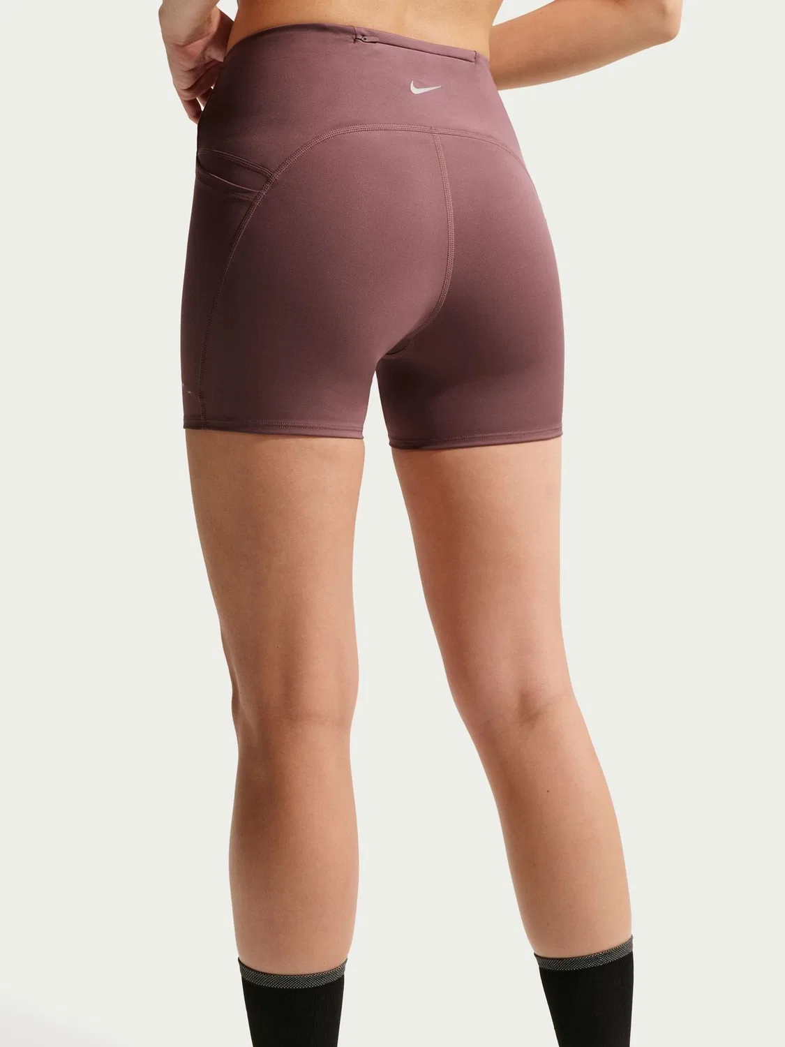 Шорты для бега Nike Swift High-Waisted 4" Tight, Tattoo Brown — фото 3