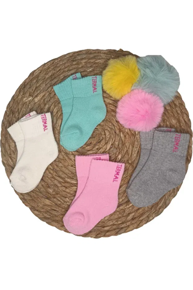 Детские носки из махры для мальчиков и девочек 4 пары Mikka Lüks, Multicolor — фото 2