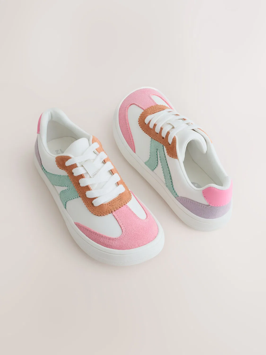 Кроссовки с широким носком, Pastel Colour Block Next, пастельный