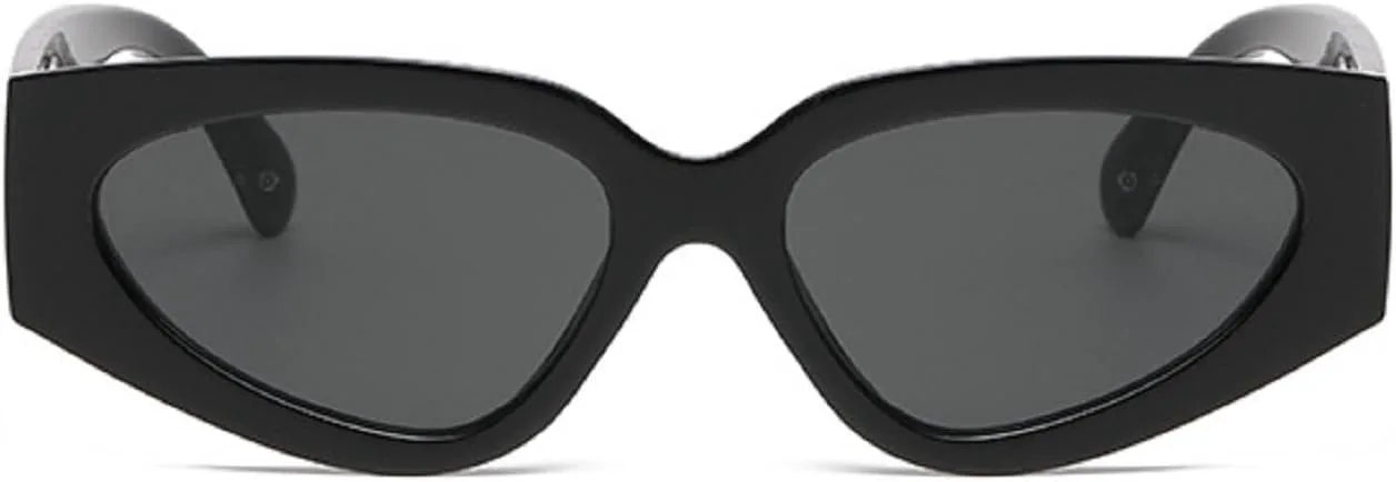 

Солнцезащитные очки Melrose Y2k «кошачий глаз» для женщин, роскошные винтажные солнцезащитные очки в стиле ретро, ​​защита от ультрафиолета UV400 601, Black