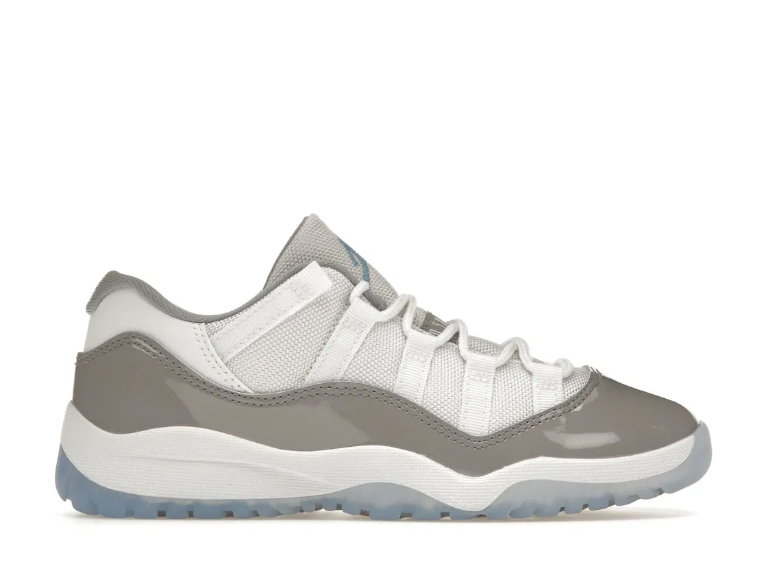 Детские кроссовки повседневные Jordan 11 Retro Low Jordan, White/University Blue/Cement Grey