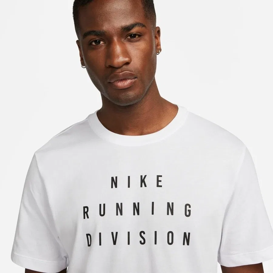 Футболка с длинным рукавом Dri Fit Running Division Nike, Белый — фото 4