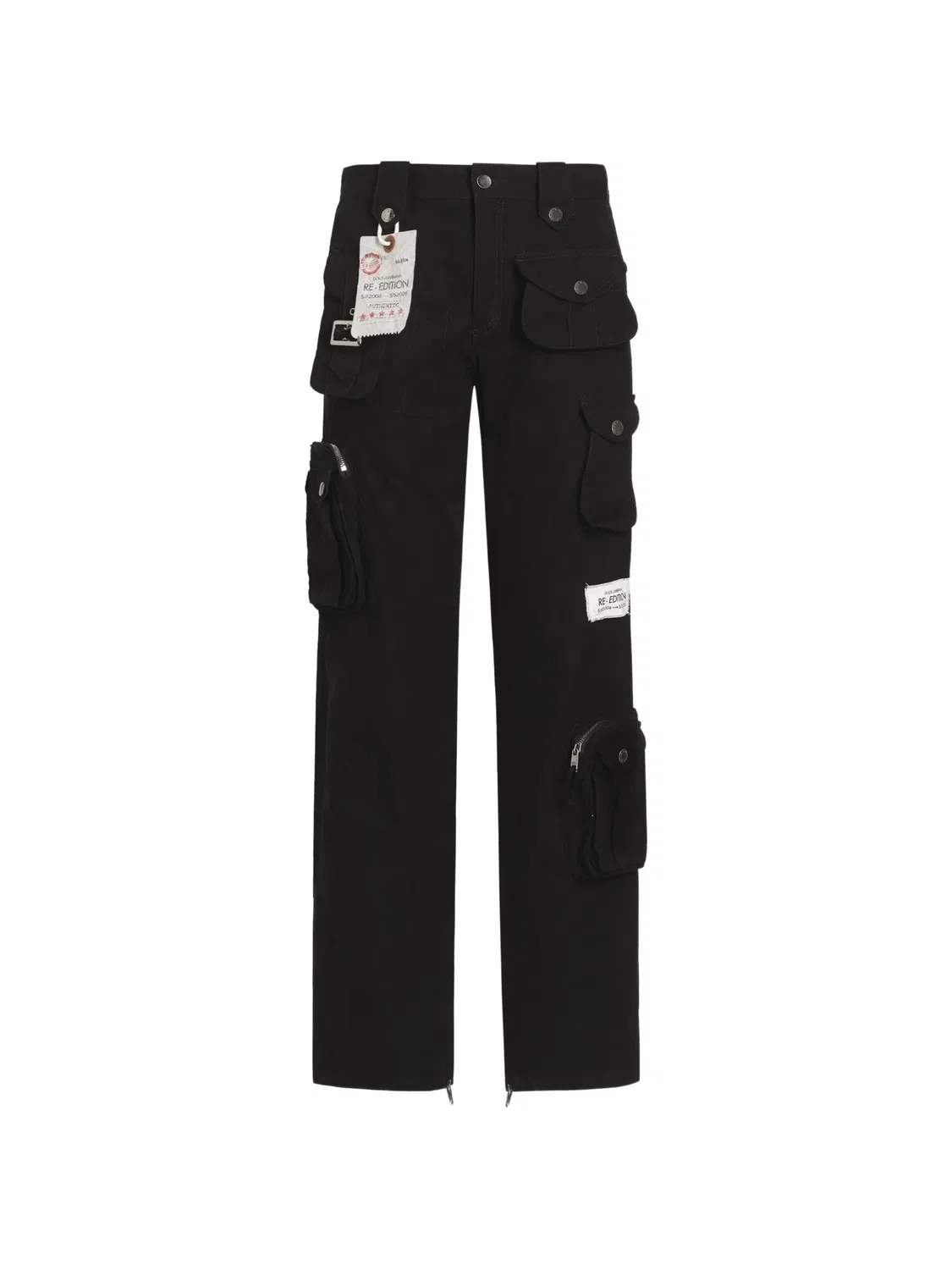 Брюки Waxed Faille черные Dolce & Gabbana, черный