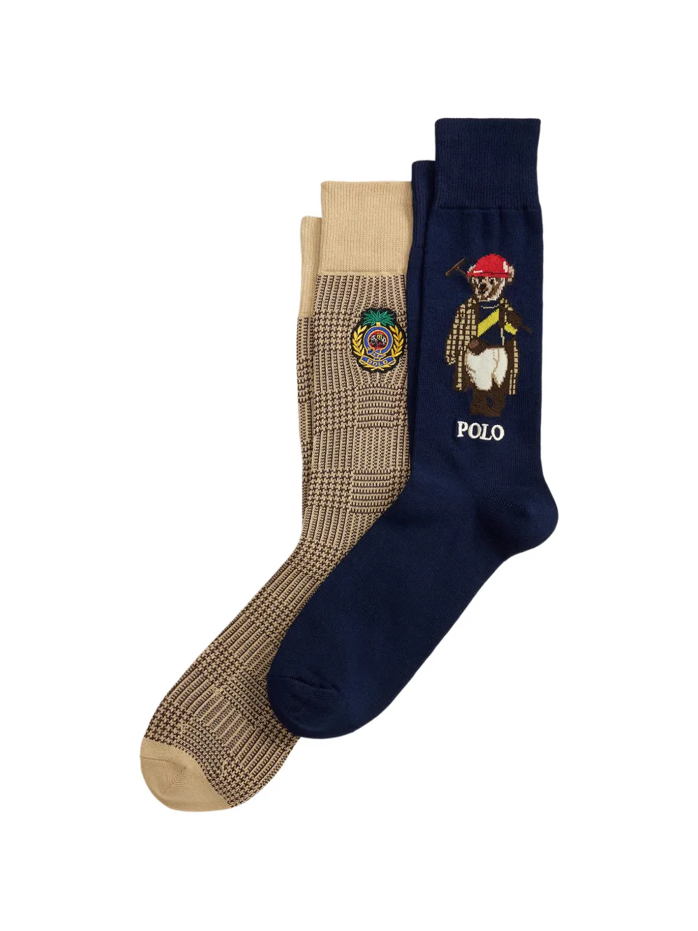 

Комплект из двух пар носков с логотипом Polo Ralph Lauren, синий
