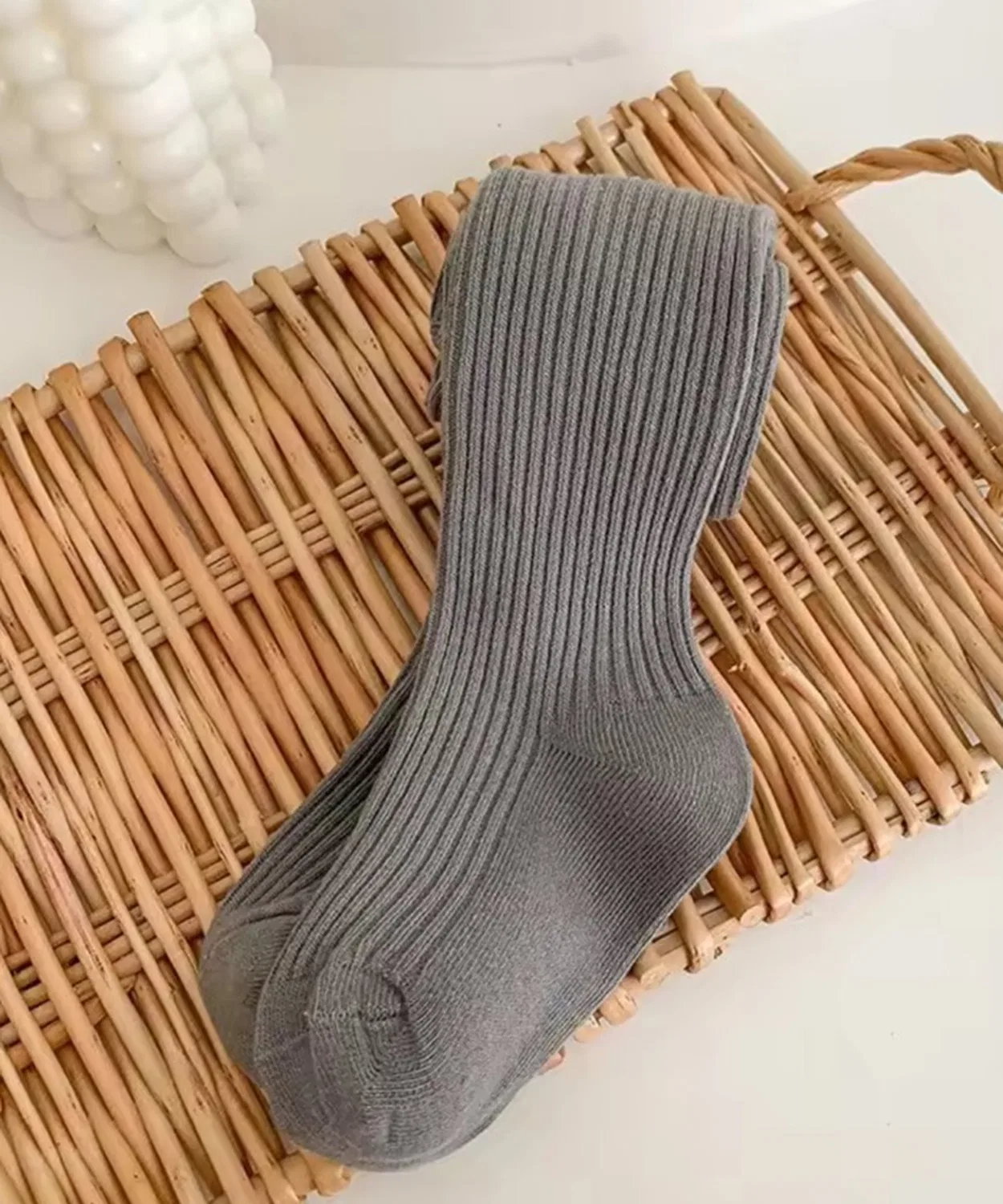 Детские рифленые колготки Bambin, Charcoal Grey