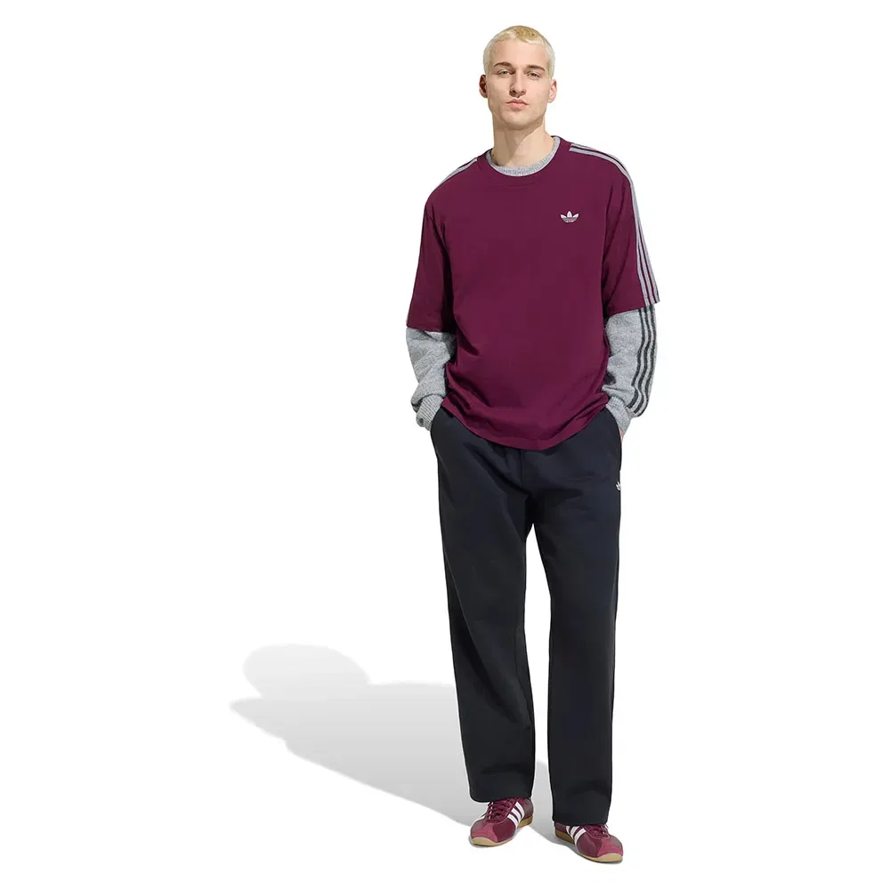 Футболка оверсайз с тремя полосками Adicolor Adidas Originals, фиолетовый — фото 4