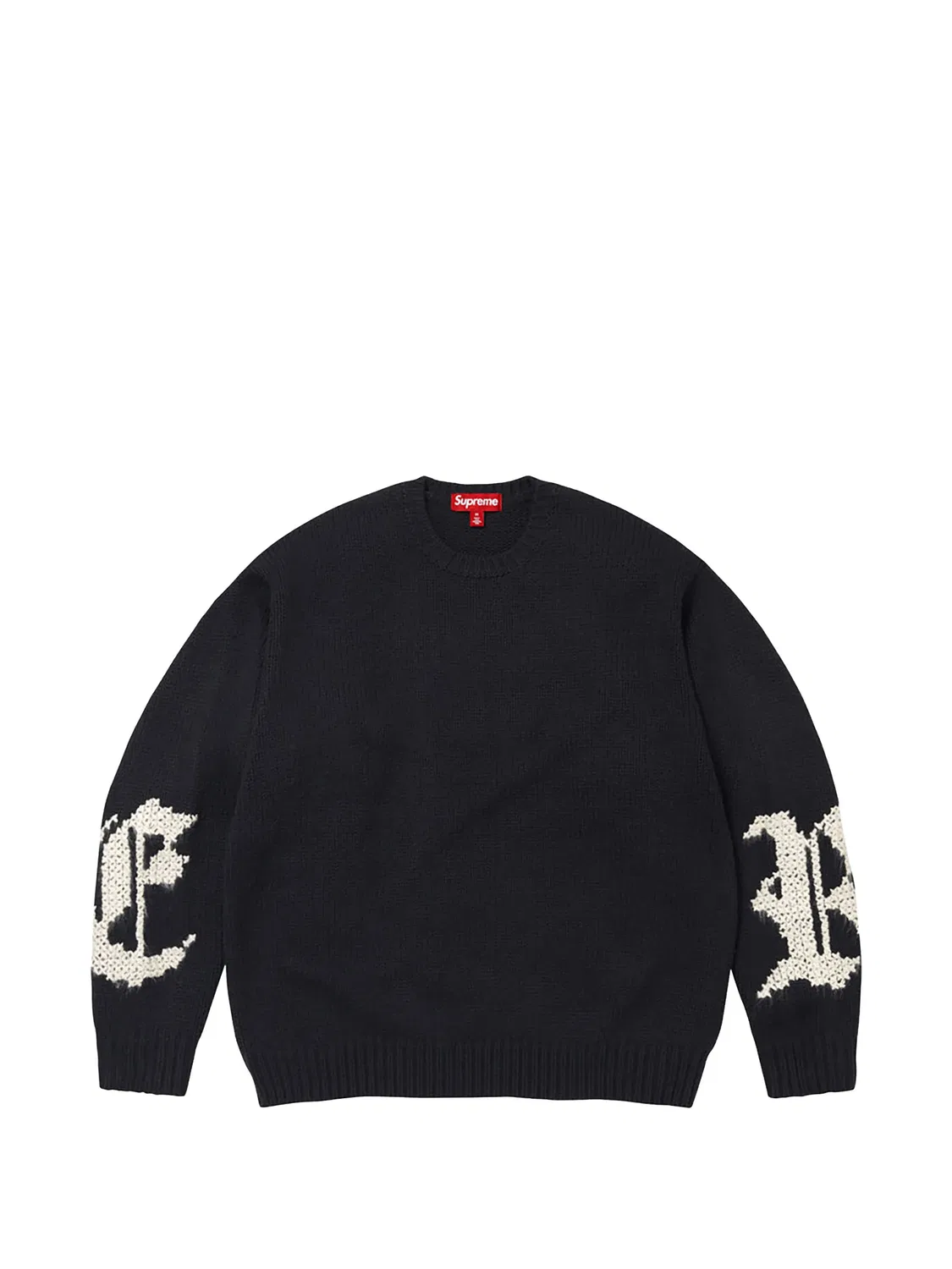 Supreme Свитер с интарсией, черный