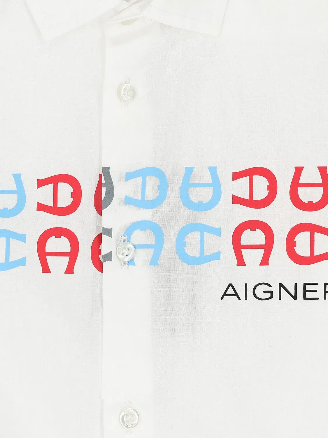 Рубашка с логотипом из хлопка Aigner, белый — фото 3
