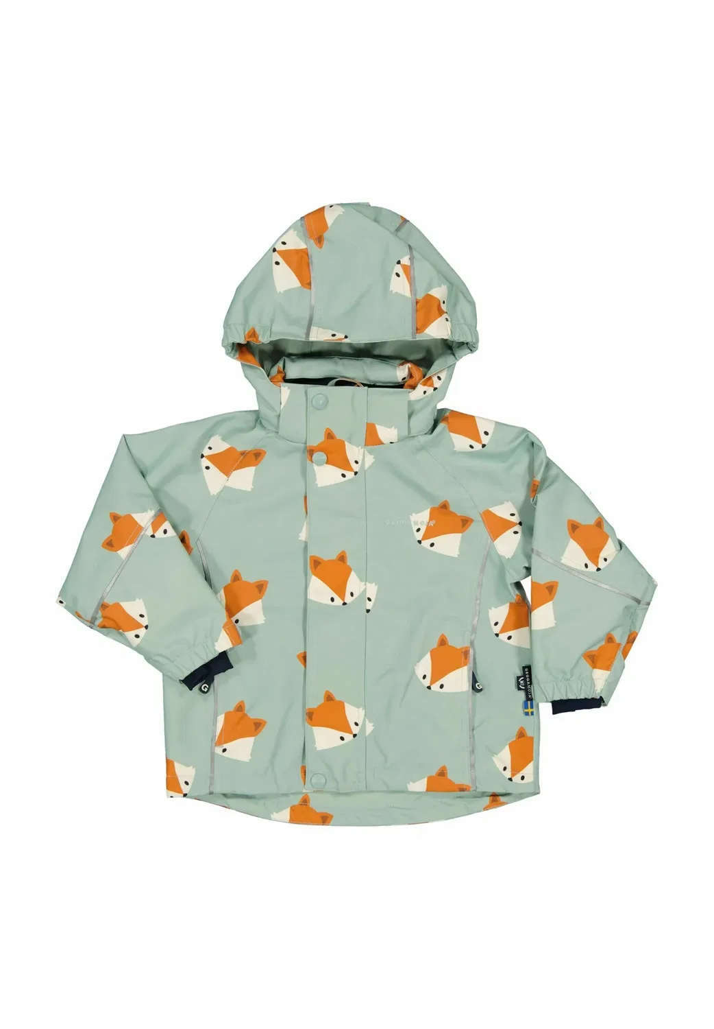 Куртка-Ветровка унисекс - водонепроницаемая куртка Geggamoja, Frosty Green Fox