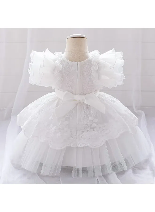 Платье с цветочным принтом Princess Best Gift Fashion, белый — фото 3