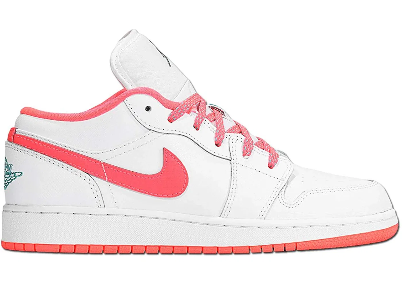Детские кроссовки Jordan 1 Low White Hot Lava, цвет White/Black-Hot Lava-Light Retro